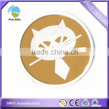 Custom Animal Cat Kitten Logo Soft PVC Rubber Advertising Coaster
