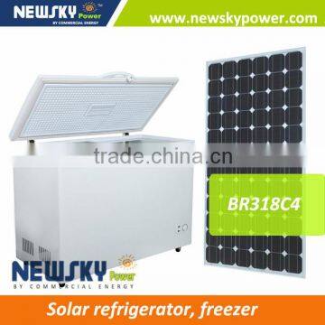 BR318C4, solar freezer DC Solar refrigerator solar fridge, solar refrigerator freezer 12V 24V