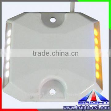 Wired road studs for constant or fiash traffic solar light 12v double lighting with 6*2led