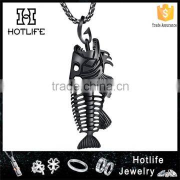 New Fashion Stainless Steel Fish Bone Pendant Supplier's Choice