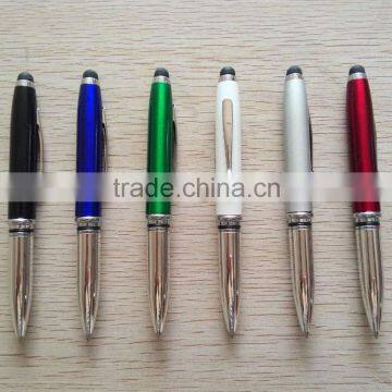 Business gift luxury metal light ball pen touch screen