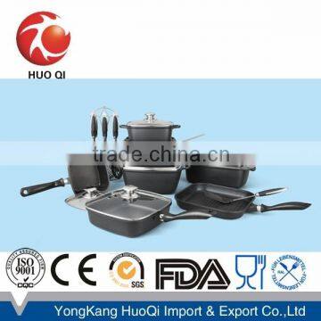 Die-casting aluminum ceramic non-stick cookware set with kitchen tools