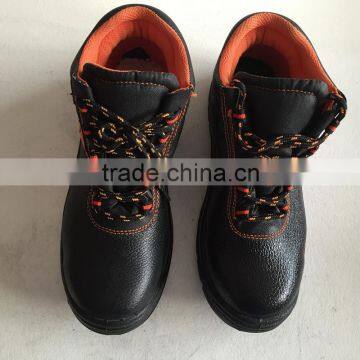 2015 Hot Selling Embossed Leather Safety Shoes, Steel Toe and Steel Plate, HW-2051 photo-4