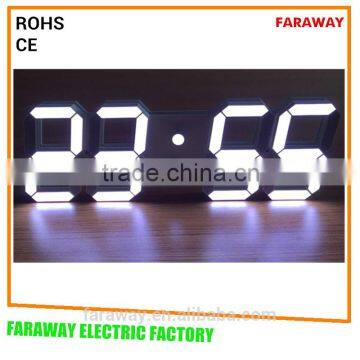Patented 3D Cubic White Led Clock With Remote photo-2