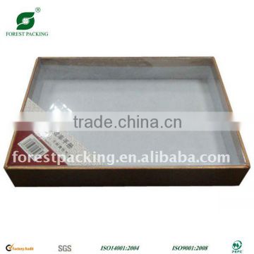 CARDBOARD BOX WITH CLEAR LID