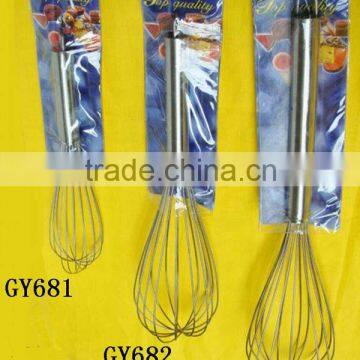 eco-friendly kitchen tools stainless steel metal manual egg whisk whisk