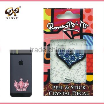 3d crystal stickers/crystal butterfly sticker/crystal heart sticker