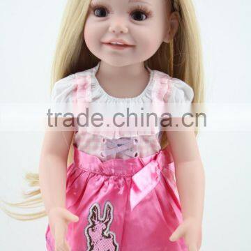 Factory customized fashion doll american doll,vinyl doll toy 18inch full vinyl body