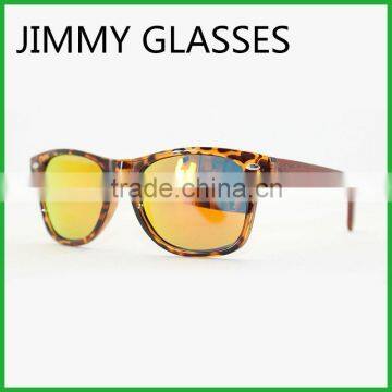 JMP584 Wholesale Wood Legs Logo Polarized Wood Arm Sunglasses