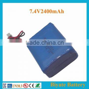 Best selling high capacity 104050 7.4V2400mAh battery for heating vest