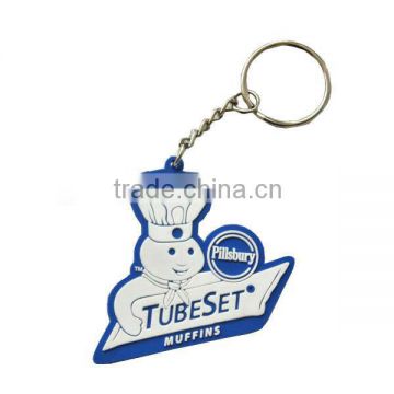 promotional 2D silicon Rubber kitchener shape key chain