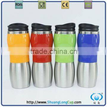 Two-Toned Double Wall Insulated Unique Coffee Travel Mug Tumbler