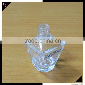 Empty glass nail polish bottle mini clear nail polish bottle