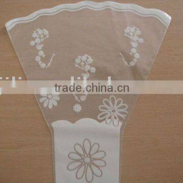 plastic printed flower sleeve bag