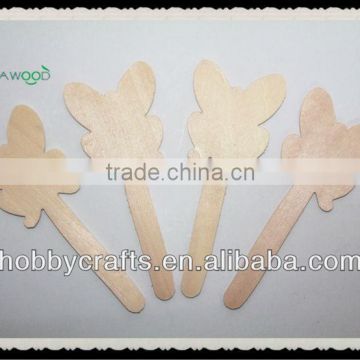 Wooden craft butterfly shapes sticks