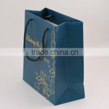 Luxury Design Blue Gift Paper Hand Bag With Hot Foiling-IMG0281 photo-2