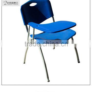 Hot Sale Training Room Plastic Study Chair With Folded Writing Pad photo-2