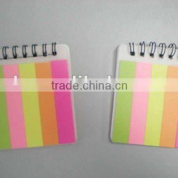 Hot sale PP cover note pad with spiral