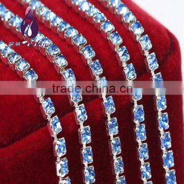 SS12( 3.0-3.2mm) Gold Rhinestone Cup Chain for Bags ,Shoes,Belt,Garment Decoration Etc