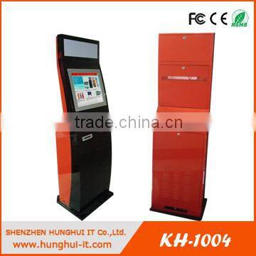 Touch screen cash payment kiosk with cash acceptor coin acceptor payment kiosk