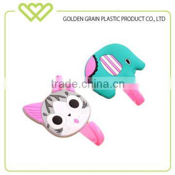 CH70049 Factory cheap Cartoon Animale Plastic silica gel hook wholesale