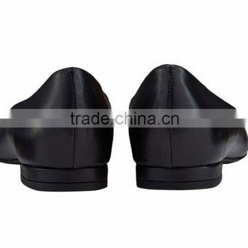 UK Elegant Classic Low Heel Pointy Toe Ladies Breatheable PU Lining Comfortable Black Sheep Skin Pump Shoes photo-3