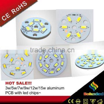 3w/5w/7w/9w/12w/15w/18w/24w/36w aluminum PCB with led chips