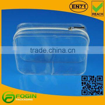 Custom Promotional Clear Vinyl PVC/EVA Zipper Bags Wholesale