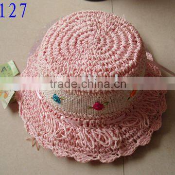 children hat, paper twisted crochet hat