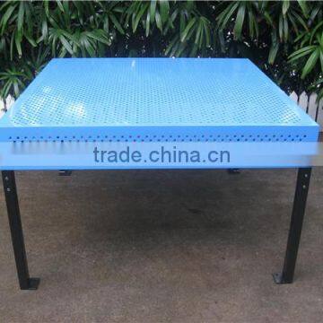 Powder coated steel picnic table metal outdoor table