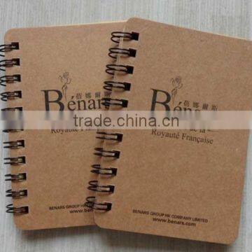 high quality customized brown kraft cover paper notebooks