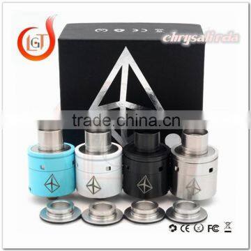 510 adapter Vaporizer With Metal Drip Tips RDA vapor 1:1 clone chrysali atomizer rda wholesale china