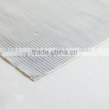 Square pattern foil faced white butyl rubber based self adhesion vibration damping mat