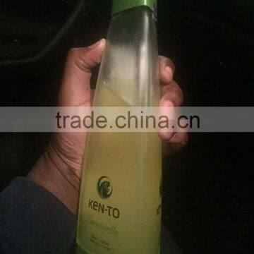 Triangle shape glass bottle for vodka