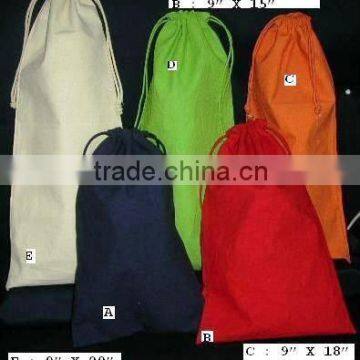 Recyclable Cotton Canvas Drawstring Gift Packaging Pouch