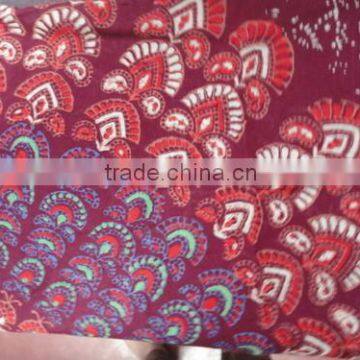 colorful mandala printed fabric screen printed fabric for ladies sarong and caftan