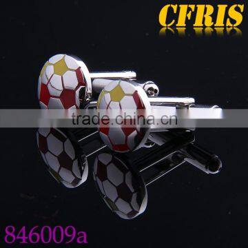 Wholesale Soccer Design Cufflink,Enamel Funny Cufflink