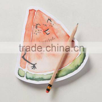 Watermelon friut shape fridge magnet pad memo with custom oem printing