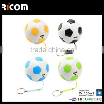 Ricom 2600mah Football Shape power bank for World Cup,black white football Power bank charger for mobile--PB102B--Shenzhen Ricom