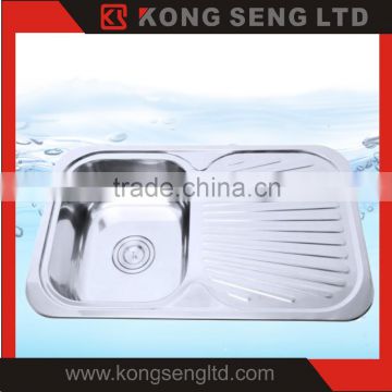 High quality Stainless steel 304 kitchen sink Deep draw Topmount sink -KS-TM-A12-3