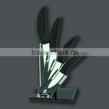 4 knives and 1 block good quality ceram knife set