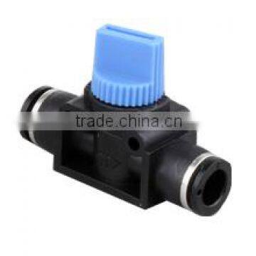 Plastic hand (Shut-off) valves push-in pneumatic fittings HVFF series