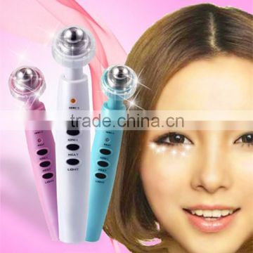 face beauty Eyes pen wrinkle remove pen with LED light massager Relieves dark circles and puffiness under eyes for Wrinkle