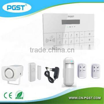 GSM home alarm with wired siren PG-100 CE&ROHS approved 433/868MHZ