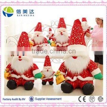 2015 Custom Christmas Plush Santa Claus soft Toy