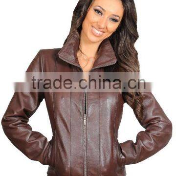 2014 ladies pure leather jackets wholesale for women fashion apparel