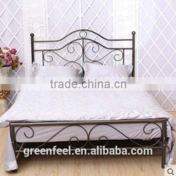 European style designer stainless steel single bed