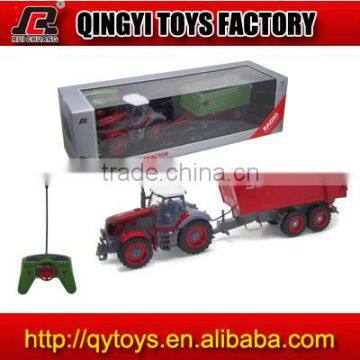 1:28 plastic rc toy tractor trailer trucks