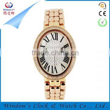 mens stainless steel quartz goldlis watch