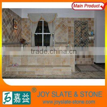 Supply brown limestone bathtub with good quality